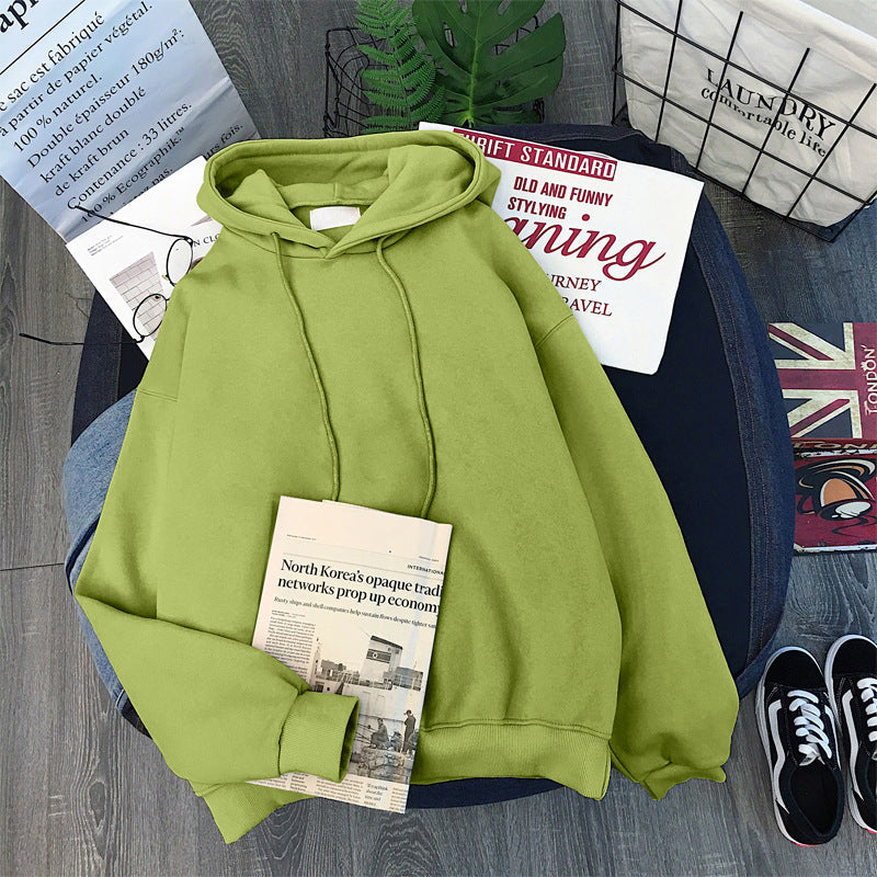 Femme Übergroßer Gemütlicher Pullover Hoodie mit Verstellbarem Kordelzug Heidi-Mode