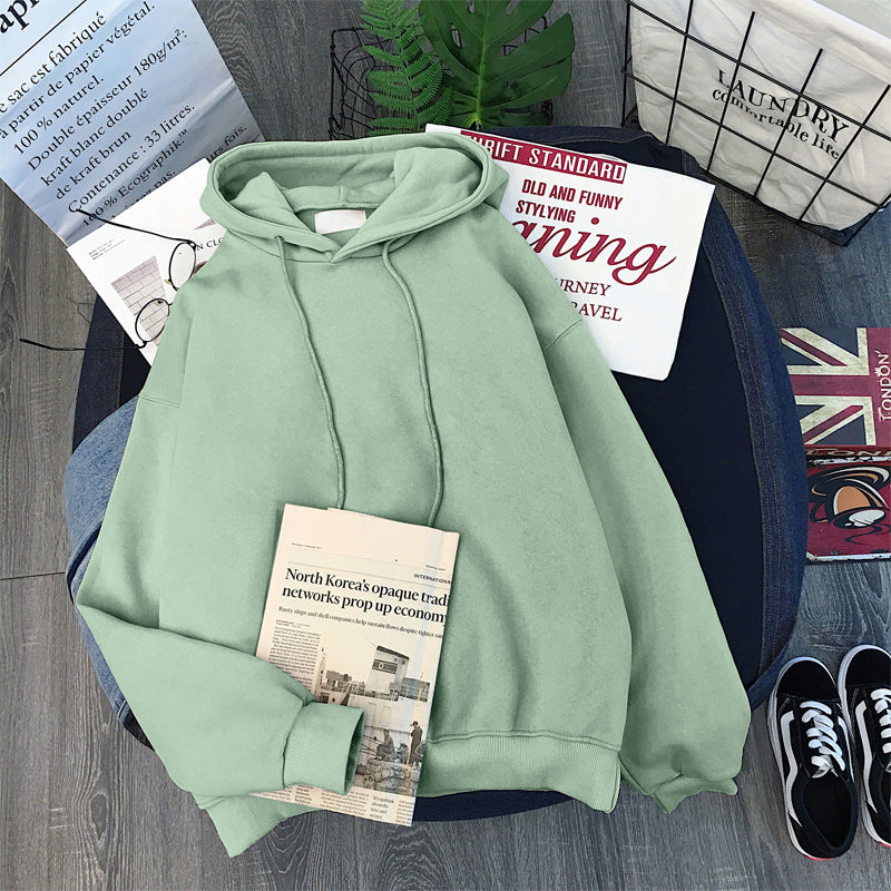 Femme Übergroßer Gemütlicher Pullover Hoodie mit Verstellbarem Kordelzug Heidi-Mode