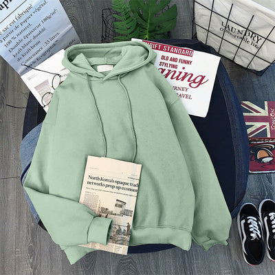 Femme Übergroßer Gemütlicher Pullover Hoodie mit Verstellbarem Kordelzug Heidi-Mode