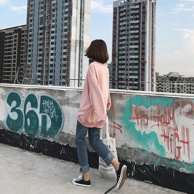 Femme Oversized Rundhals Sweatshirt Heidi-Mode