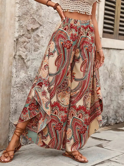 Abigail - Weite Hosen mit Paisleymuster