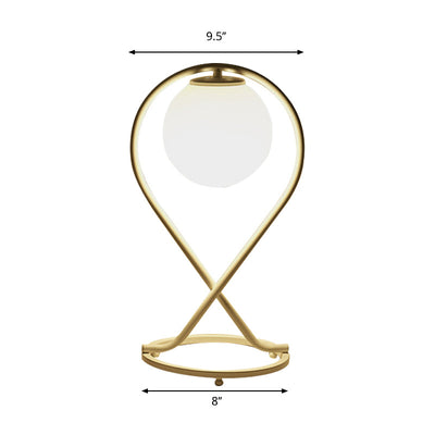 Orbina – Schlanke weiße LED-Tischlampe für das Kinderzimmer