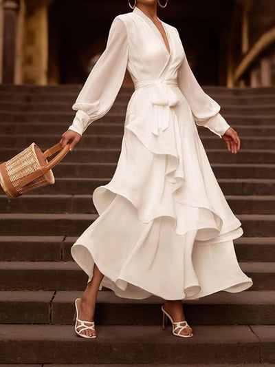 Clara - Langärmeliges Wickelkleid Für Frauen