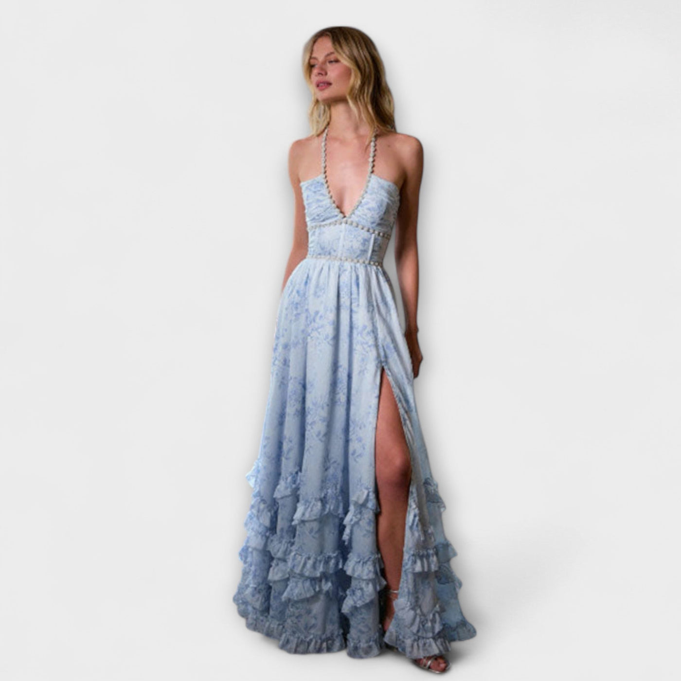 Luzie - Chic Langes Fließendes Kleid