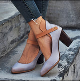 Irene - Stilvolle Sandalen mit klobigem Absatz für Damen in Grau