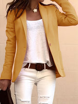 Leonie - Lässiger, eleganter Slim-Fit-Blazer für Damen in Gelb
