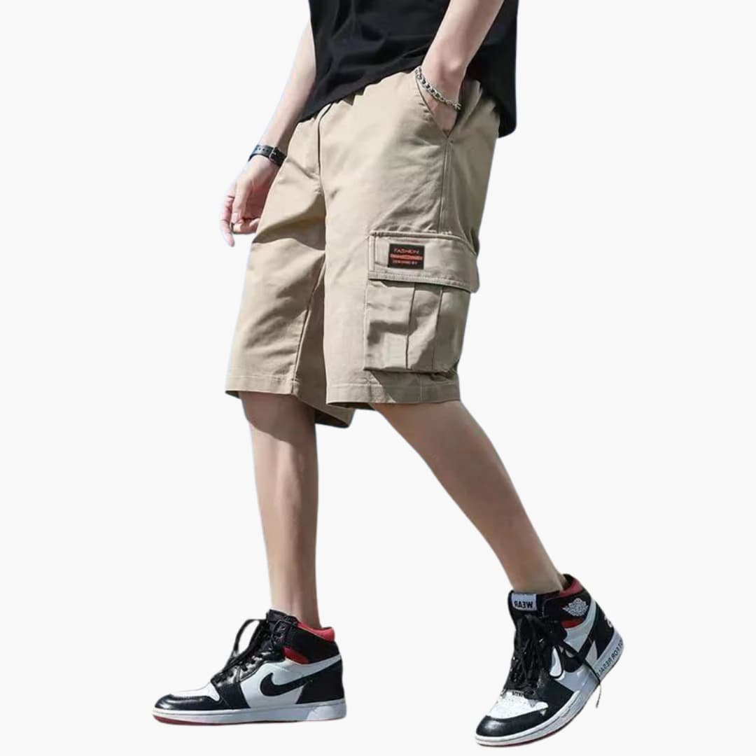Herren Sommer Cargo Shorts mit Taschen und Reißverschluss