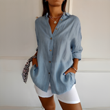 Shanelle - Stilvolle Sommerbluse für Damen in Hellblau