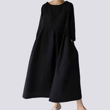 Veronica - Lockeres Kleid mit Taschen für Damen in Schwarz