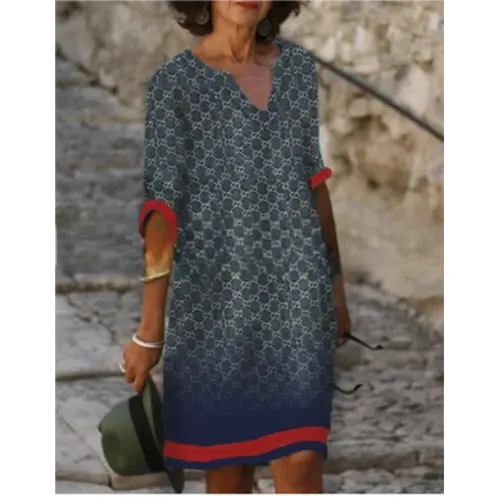 Pepijn | Mini Kleid mit Blumendesign und V-Ausschnitt für Damen