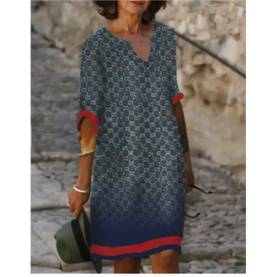 Pepijn | Mini Kleid mit Blumendesign und V-Ausschnitt für Damen