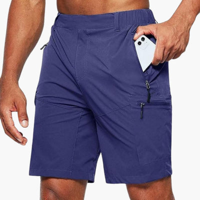 Herren Cargo Shorts mit Reißverschlusstaschen und Ripstop-Gewebe