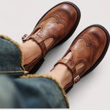 Claudia- Elegante Damen Mary Jane Schuhe in Braun