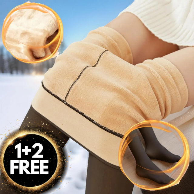 Magdalena | Fleckige Fleece Strumpfhosen