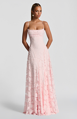 Francisa - Elegantes und hochwertiges Maxikleid in Rosa