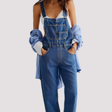 Sophie - Lässiger, locker sitzender Jeans-Jumpsuit für Damen in Dunkelblau