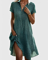 Vivella - Elegantes Midikleid mit V-Ausschnitt in Grün
