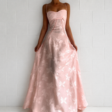 Sandra - Schickes Enganliegendes Maxikleid in Rosa