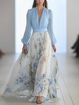 Cora - Stilvolles Maxikleid in Blau