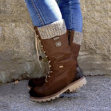Stilvolle Hohe Damen Winterstiefel - Nora in Braun