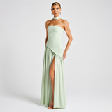 Fatimea - Stilvolles Tube-Top Maxikleid in Grün