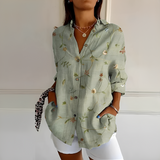 Eleanor - Stilvolle Bluse mit Knopfleiste in Grün