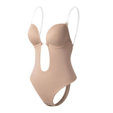 Nahtloser Damen Rückenfreier Body Shaper – Unsichtbare Formende Shapewear in Khaki