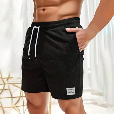 Lonie - Elastische Cord-Shorts mit Kordelzug für Herren