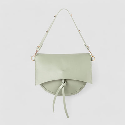 Vintage Damen Schultertasche – Vegan Leder mit Pouch & Canvas Gurt