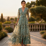Florence - Elegantes und Fließendes Maxikleid in Grün