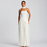 Fatimea - Stilvolles Tube-Top Maxikleid in Weiß