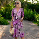 Stella - Schickes Boho-Midikleid in Lila