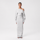 Tahlia - Elegantes Maxikleid mit einseitigem Träger in Grau