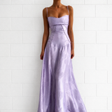 Sandra - Schickes Enganliegendes Maxikleid in Lila