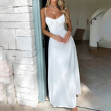 Jesse - Lässiges Maxikleid in Weiß