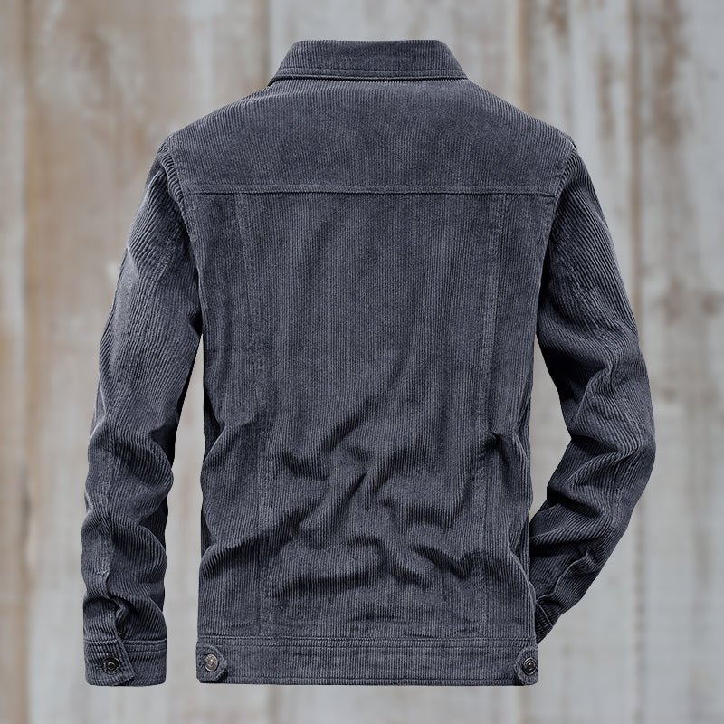Cordjacke mit Knopfverschluss | Retro-Charme | Robuster Look