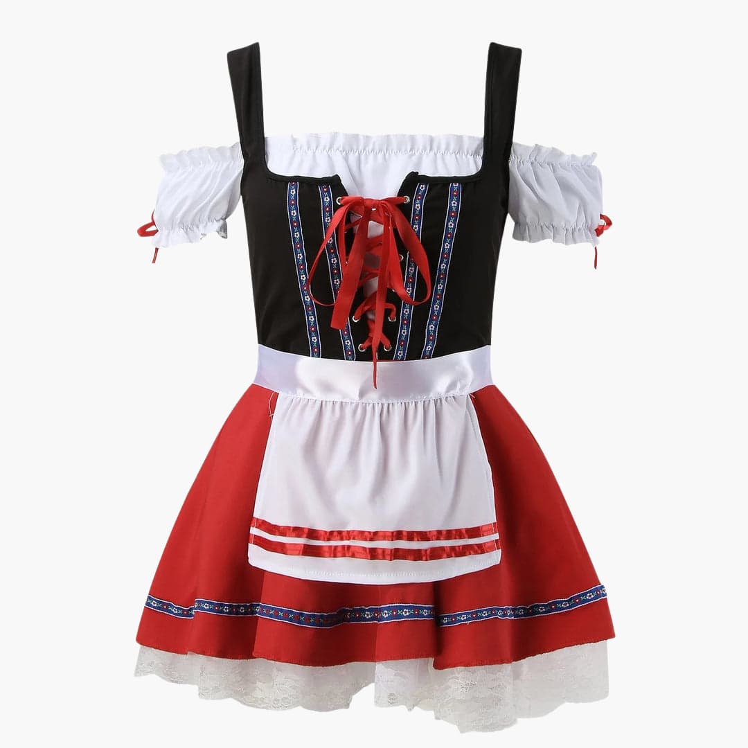 Kurzgeschnittenes Dirndl kleid für Damen - Oktoberfest 2025