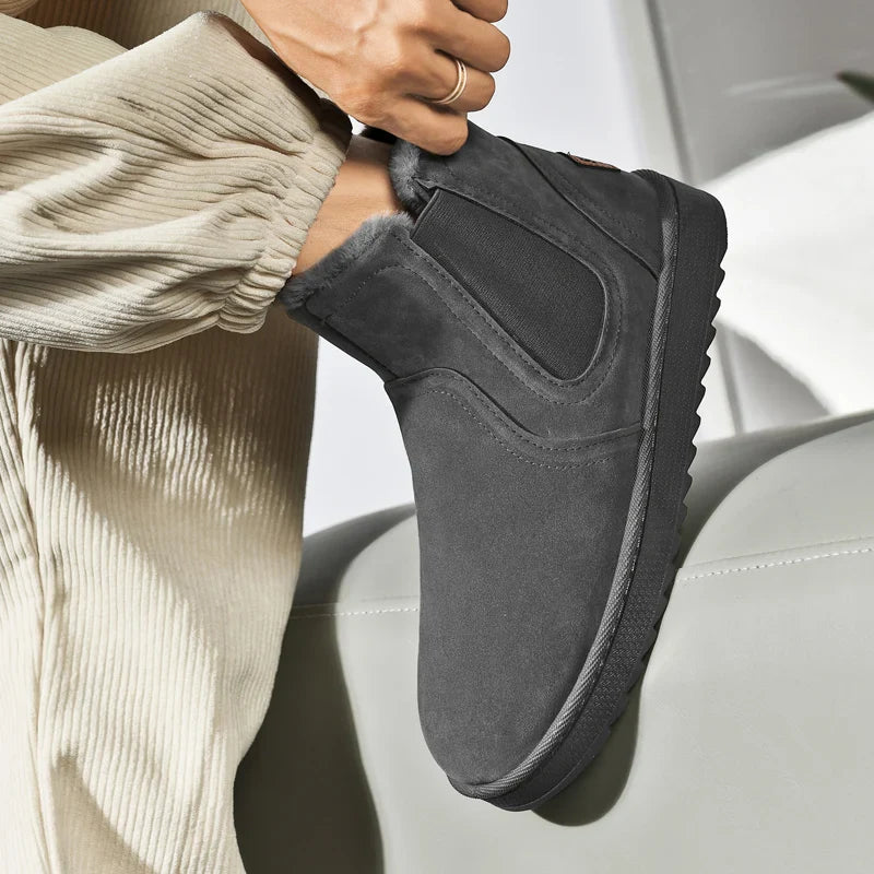 Josiah - Leichte pelzige Schneestiefel für den Winter