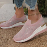 Genovefa | Glitzernde Damen-Sneaker zum Hineinschlüpfen in Hellrosa