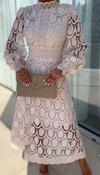 Lydia - Langes Damenkleid mit lebhaftem Patchwork