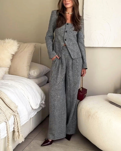 Eleganter Anzug für anspruchsvolle Looks | Taillierte Silhouette | Fließender Stoff