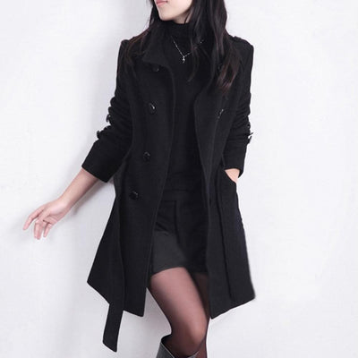 Damen Stilvoll Trenchcoat | Taillengürtel