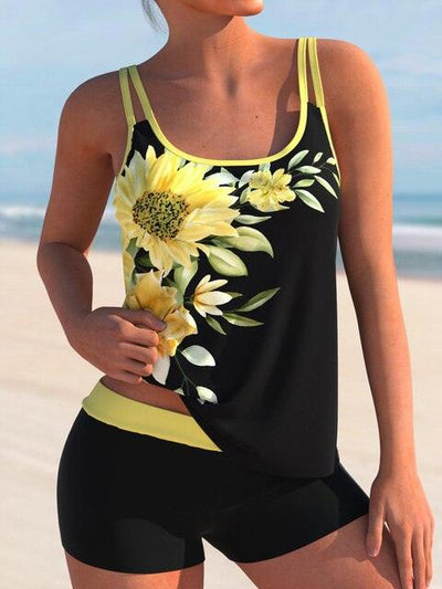 Simona | Blühender Tankini Set mit Blumenmuster