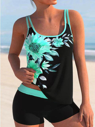 Simona | Blühender Tankini Set mit Blumenmuster