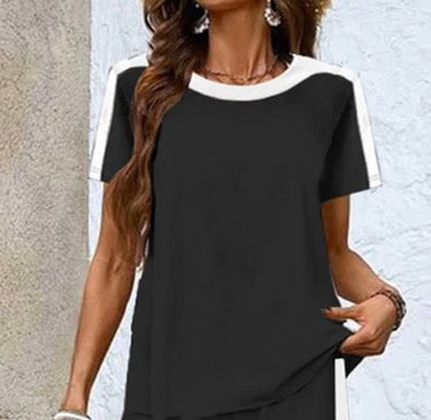 Sportlich-elegantes Set | Kontrastdesign & Weite Passform | Moderner Casual-Look