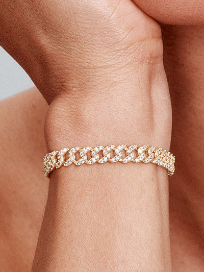 Gold Pave Cuban Bracelet