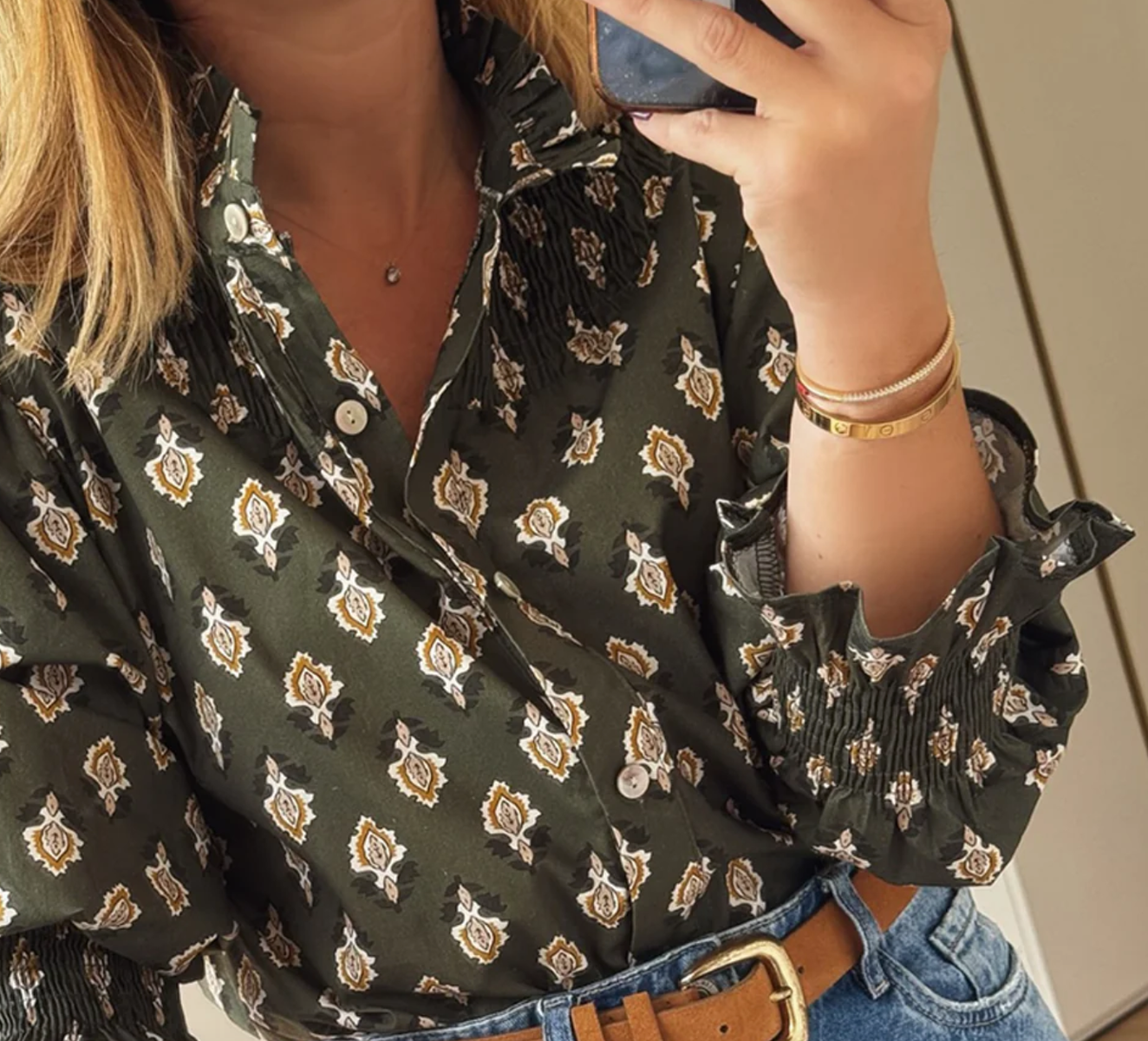 Elegante Bluse | Verspielte Details | Femininer Vintage-Charme