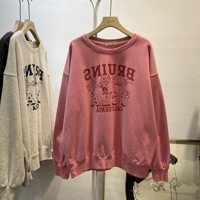 Femme Grafikdruck Übergrößen Sweatshirt Heidi-Mode