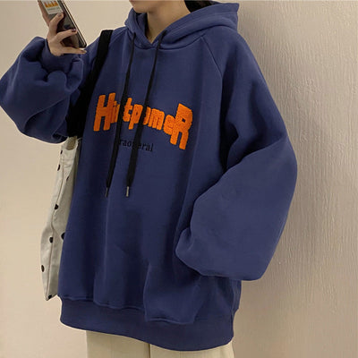 Femme Oversized Grafik Hoodie mit einzigartiger Beschriftung Heidi-Mode