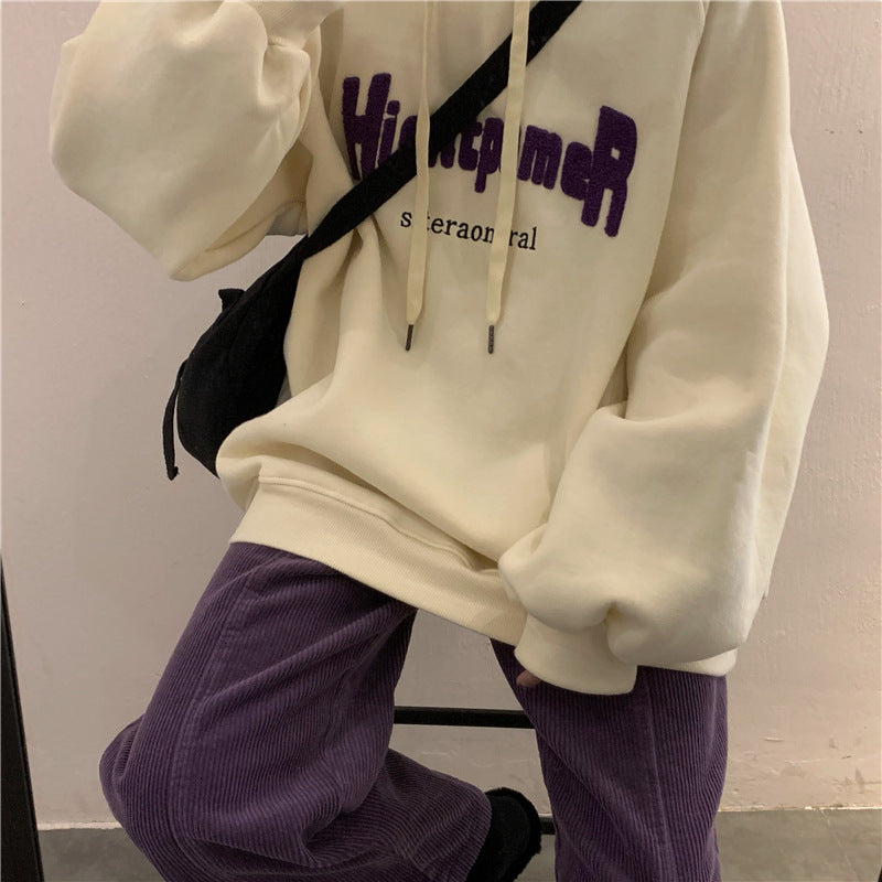 Femme Oversized Grafik Hoodie mit einzigartiger Beschriftung Heidi-Mode
